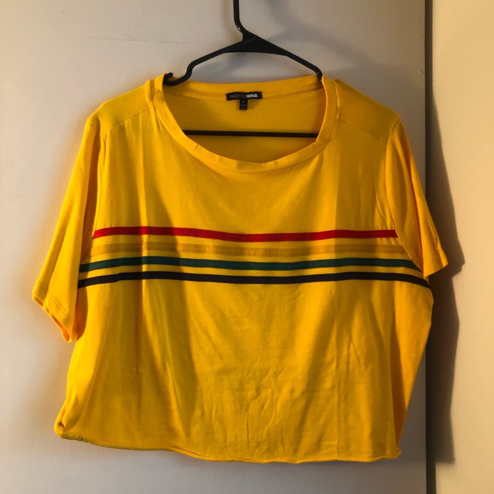 Fashion Nova Yellow crop top